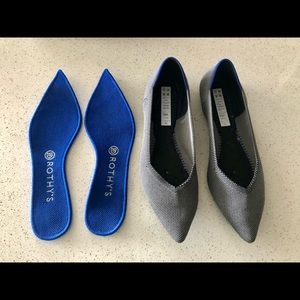 Rothy’s The Point Flat. Cloud Grey. Size 9.5
